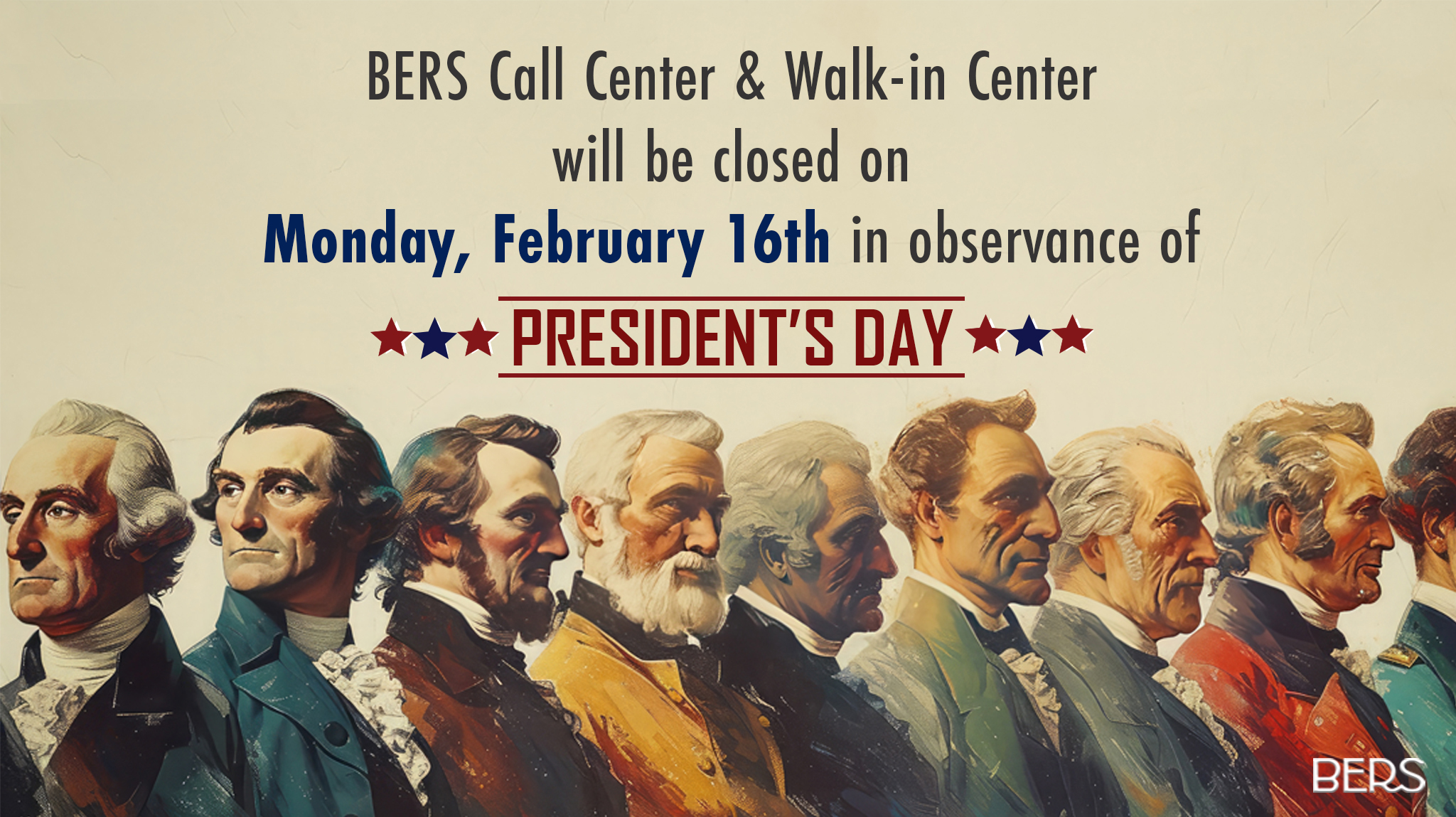 Watercolor illustration of 9 early Presidents of the United States of America.
                                           